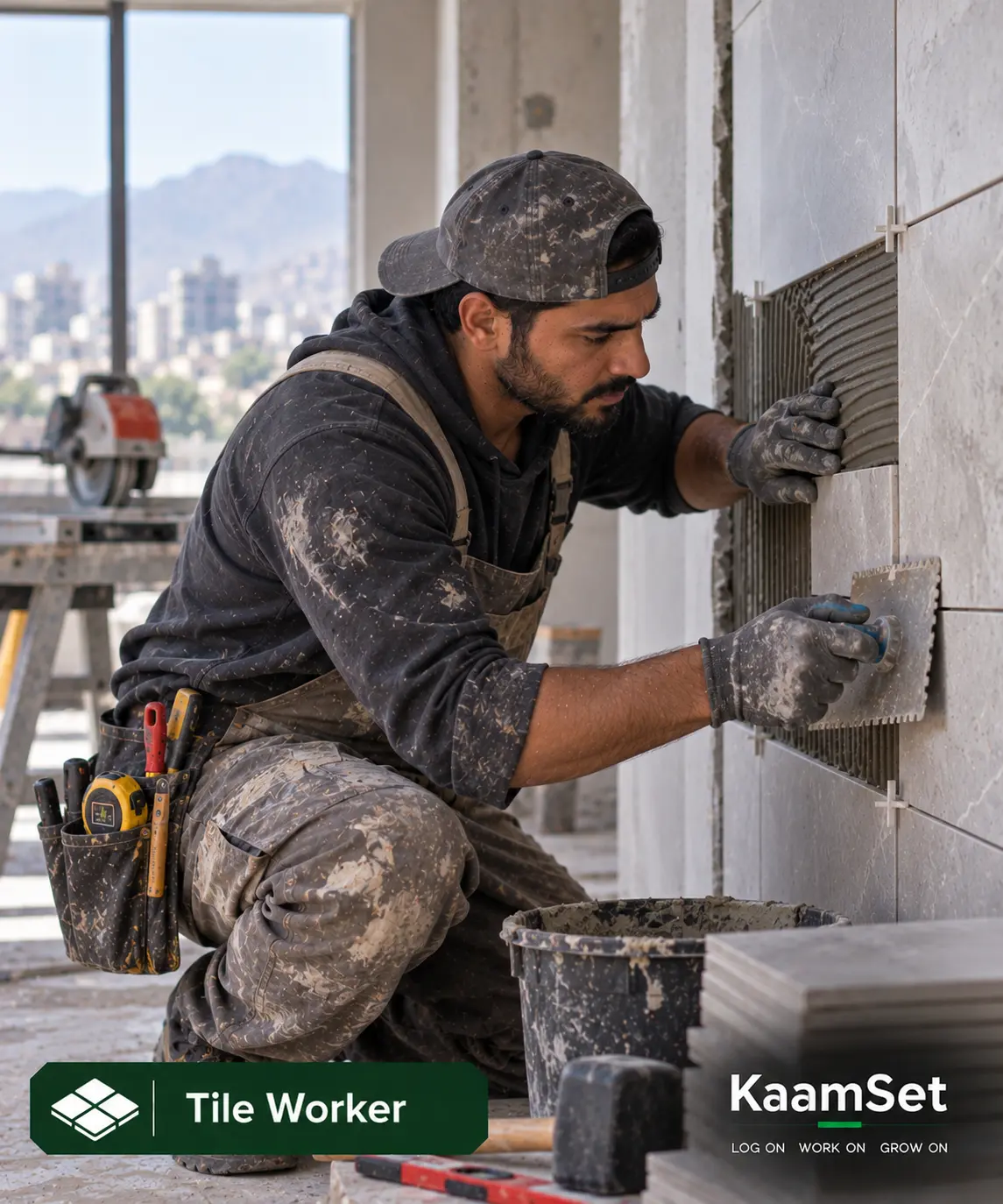 Tile worker